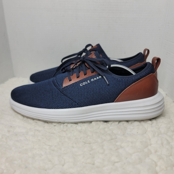 Cole Haan Grandsport Journey Men's 13M Sneakers Shoes Navy Blue Woodbury Knit - Picture 3 of 11